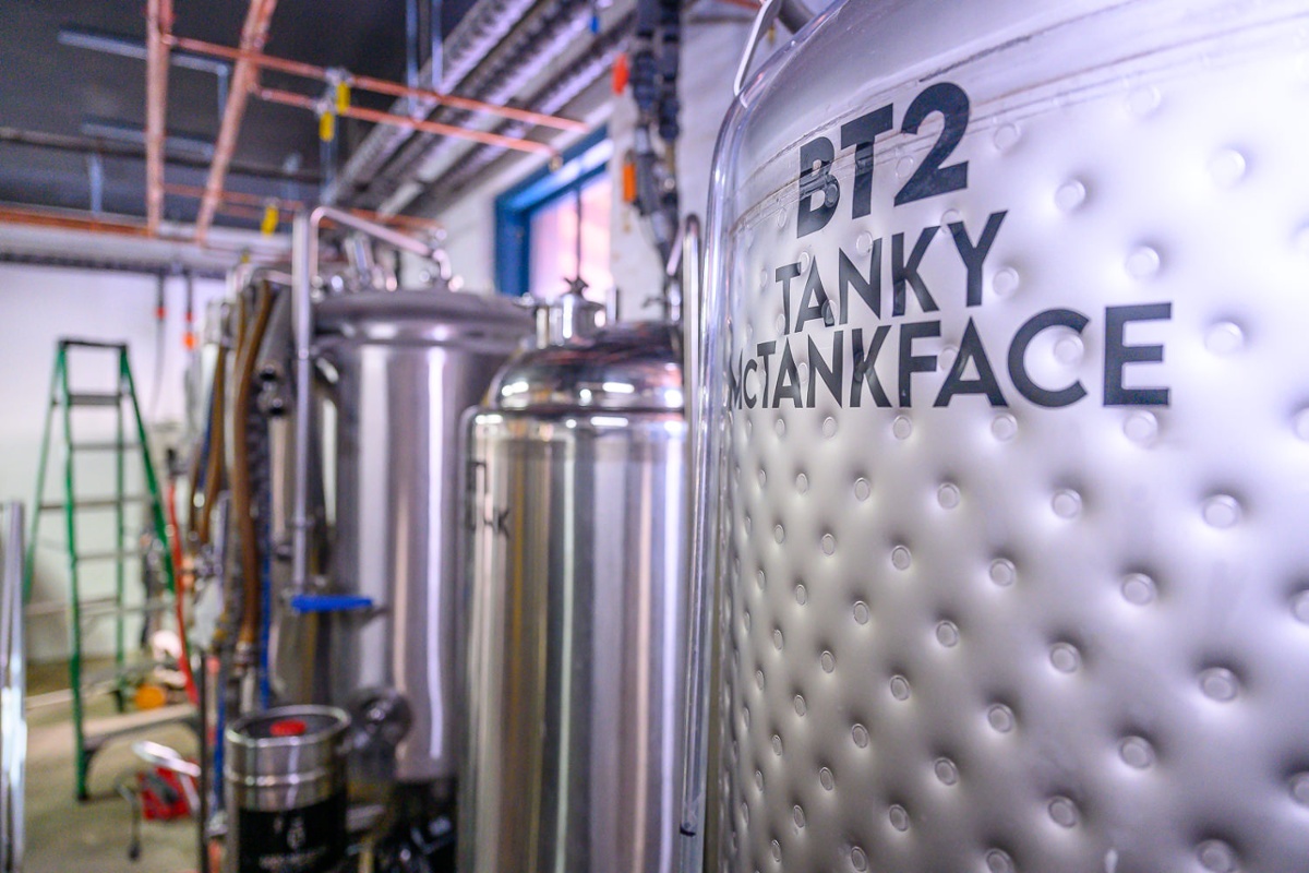 Perfectly named brewing tank.<br>