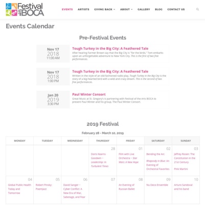 Events Listings