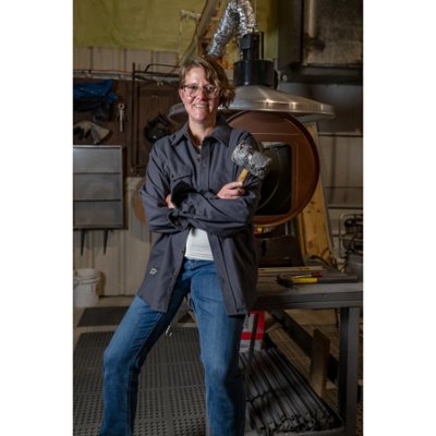 Kate with hammer<br>
