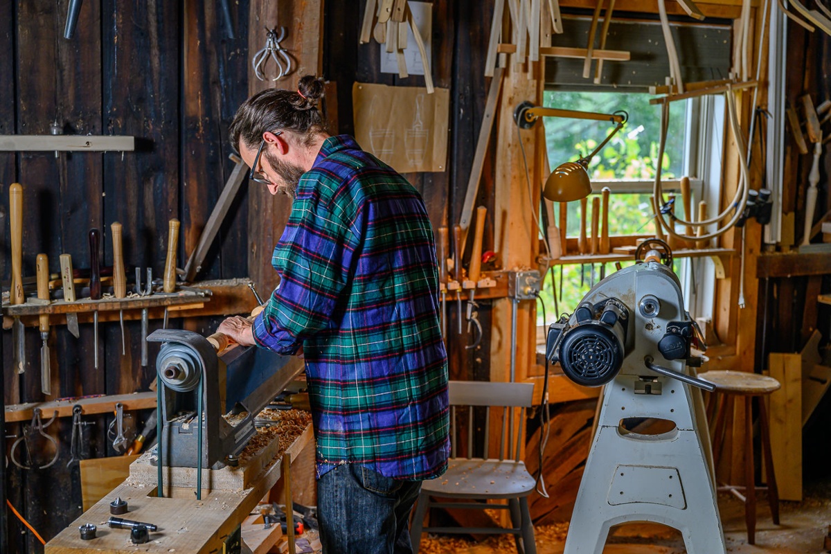 Shop scene with flannel.