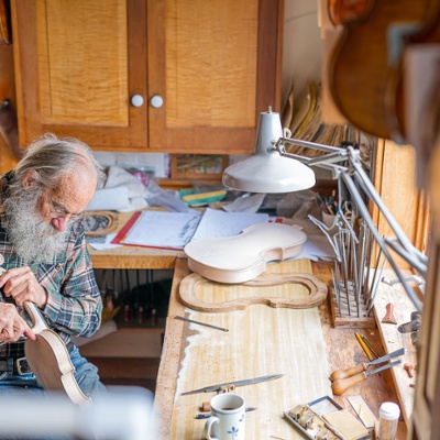 Douglas Cox at work.<br>